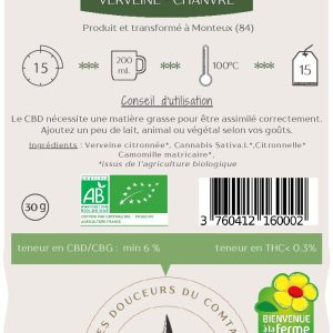 Infusion Bio Verveine Chanvre