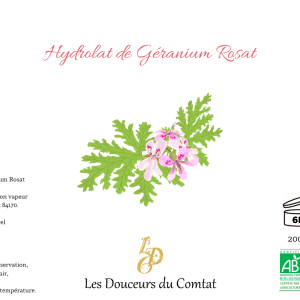 HYDROLAT DE GÉRANIUM ROSAT BIO 100% Vaucluse