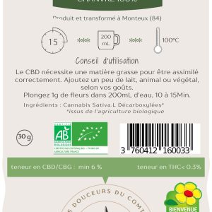 infusion vrac CBD et CBG 100% PUR BIO décarboxylés